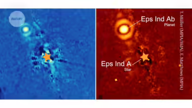 This glowing speck is a freezing exoplanet six times the size of Jupiter