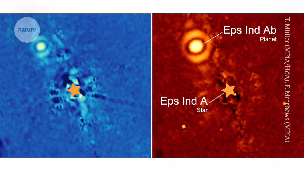 Dieser leuchtende Fleck ist ein gefrorener Exoplanet sechsmal so groß wie Jupiter