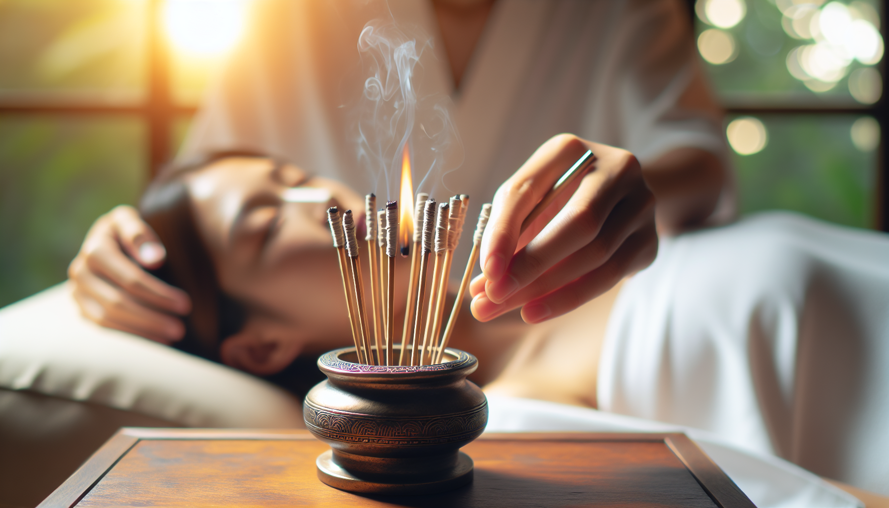 Moxibustion: Wärmebehandlung aus der TCM