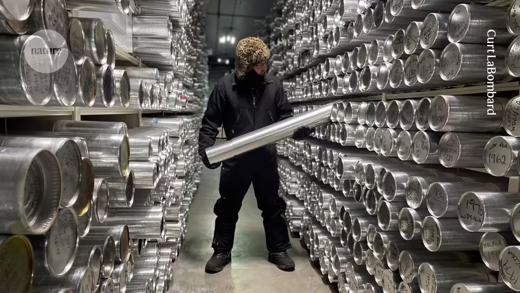 Weltweit größtes antikes Eiszapfenarchiv im Frostschrank wird zukunftssicher gemacht.