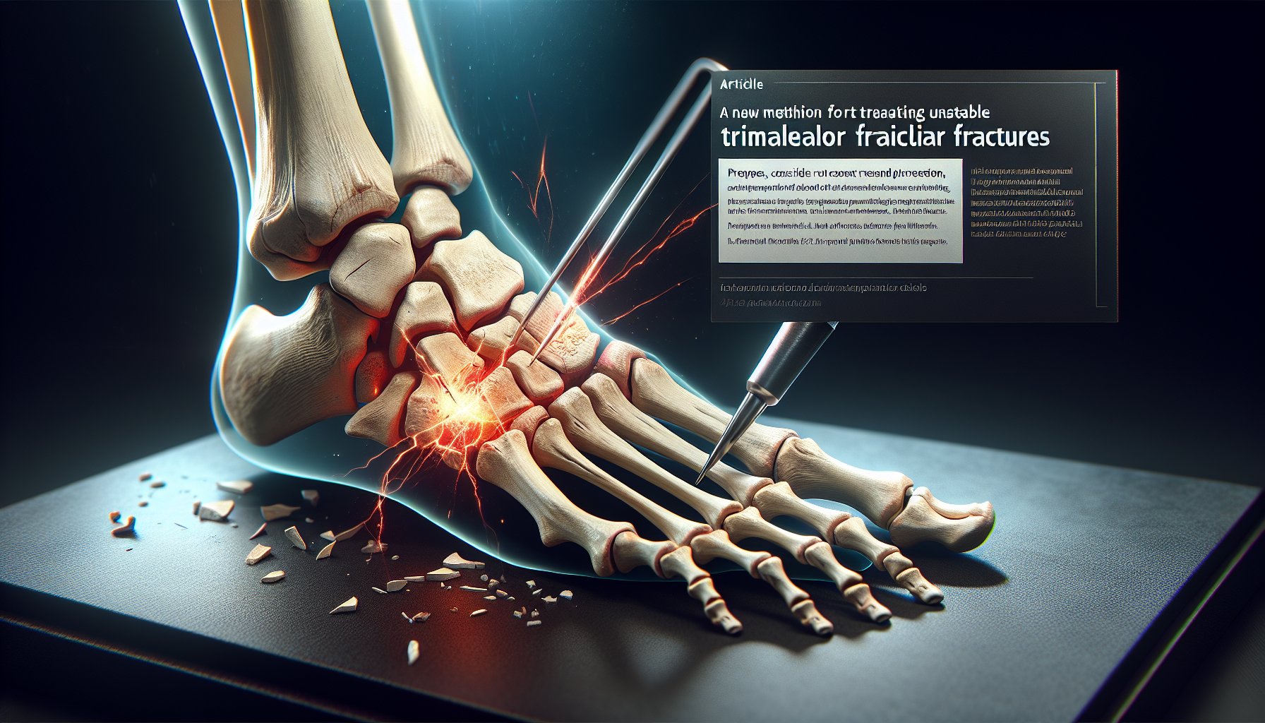 Heilende Ausrenkung: Neue Methode bei instabilen Trimalleolarfrakturen mit die-punch Fragment